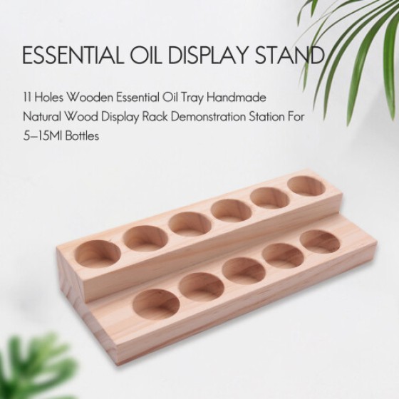 11-hole wooden essential oil tray, suitable for 5-15 ml bottles of essential oils